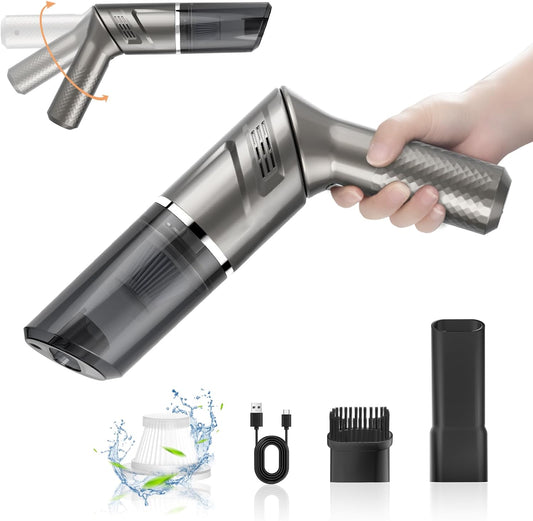 MZGO Car Vacuum Portable Cordless 90W/6kPa High Power Handheld Portable Handheld Vacuum Cordless Cleaner with Low Noise Wet and Dry Use Auto Vacuum Cleaner for Car Home Cleanning